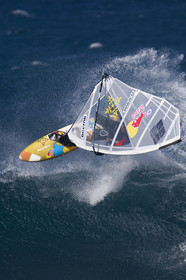 Windsurf in waves at Hookip'a Beach - North Shore Maui - Hawaii.