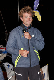 22_35117   © Thierry Martinez.ST NAZAIRE, FRANCE.07 Sept 2022.53éme édition de la Solitaire du Figaro.Arrivée de la 3éme étape , Royan    St Nazaire.Tom Laperche (Région Bretagne-CMB Performance) vainqueur de l’étape et de l’édition de la Solitaire du Figaro 2022.