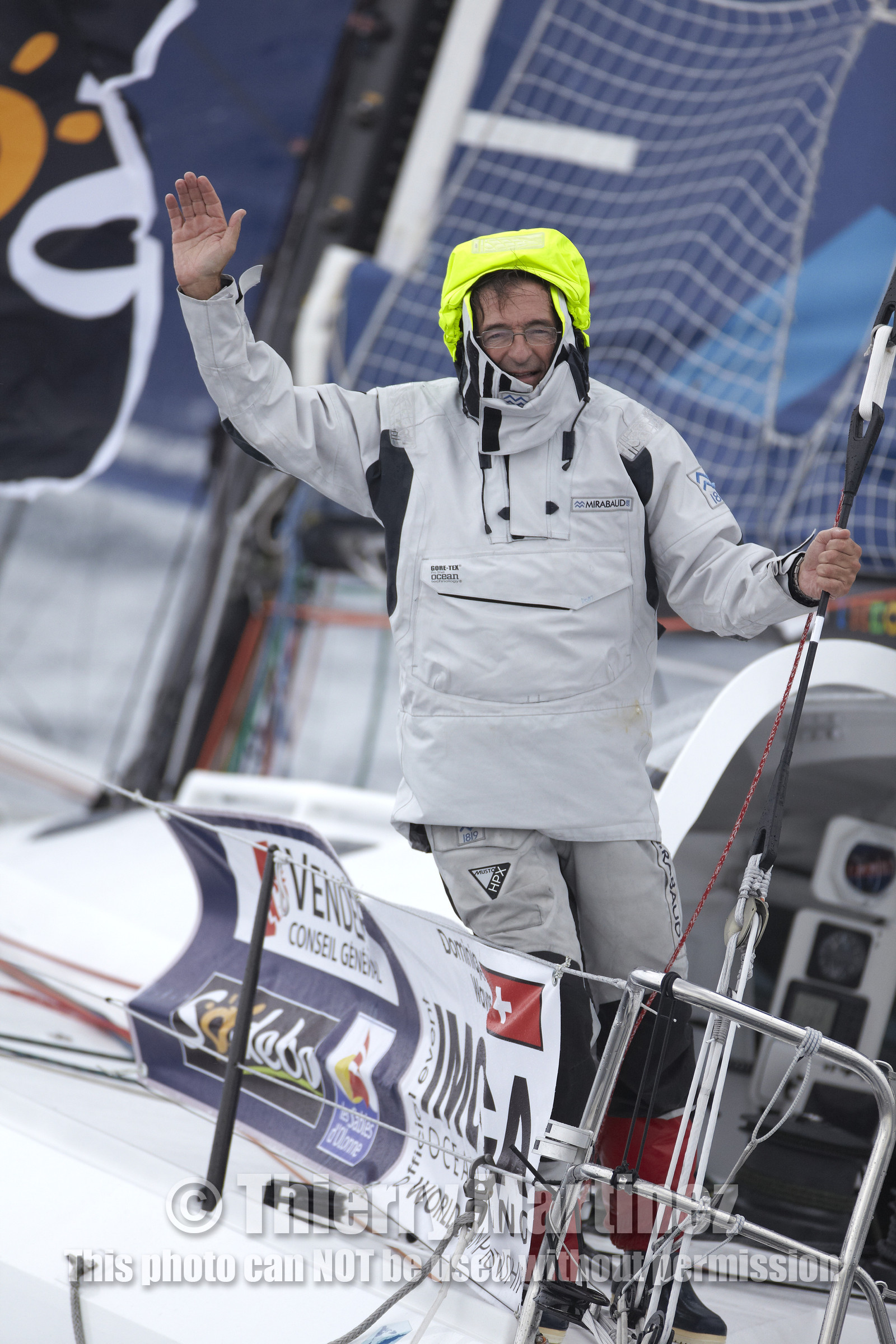 MIRABAUD  Monohull IMOCA 60, skipper Dominique Wavre (SUi)