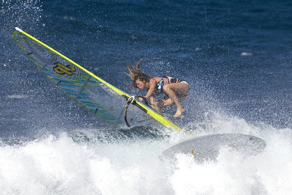 Windsurf in waves at Hookip'a Beach - North Shore Maui - Hawaii.