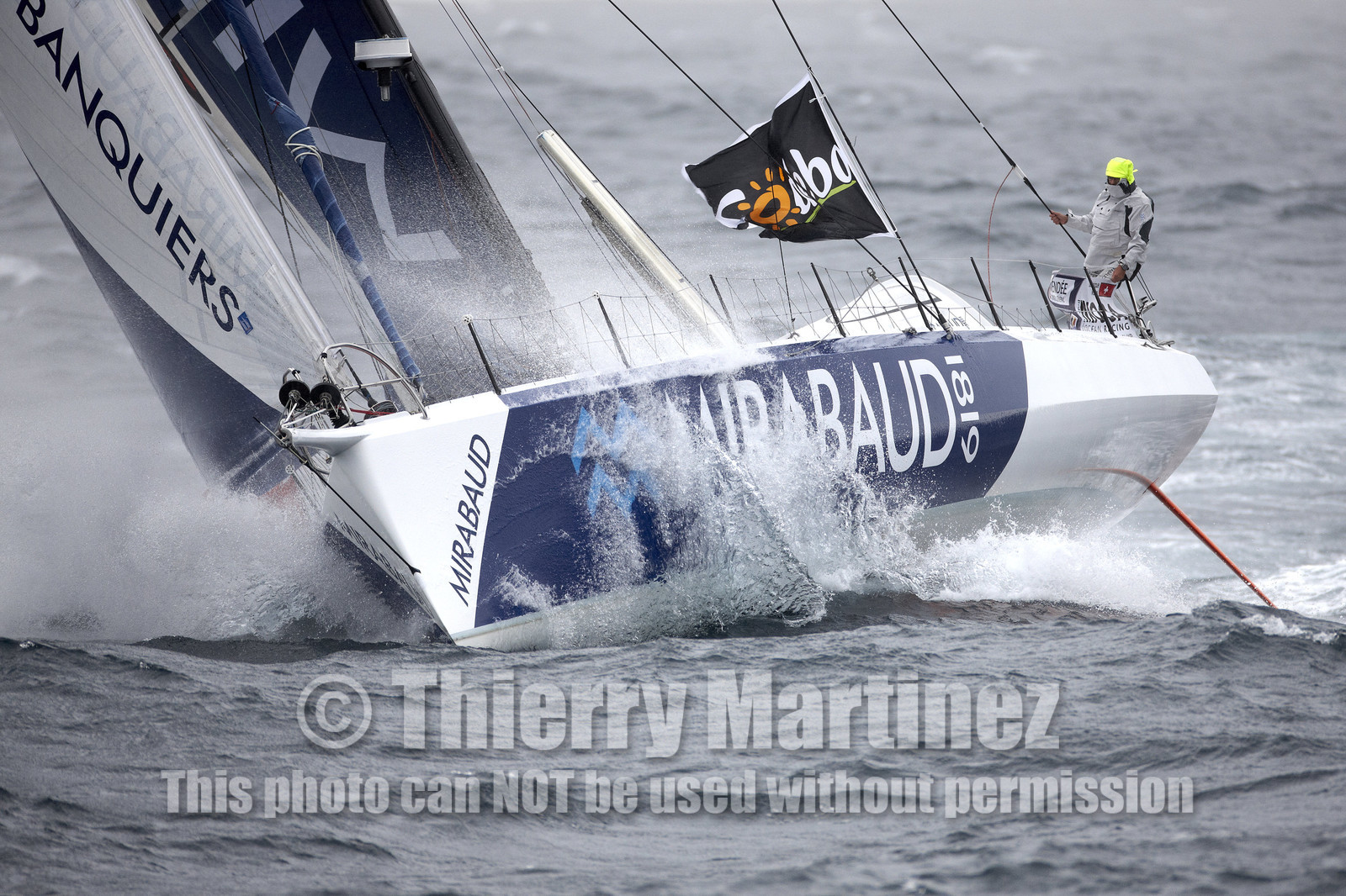 MIRABAUD  Monohull IMOCA 60, skipper Dominique Wavre (SUi)