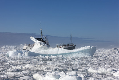 Schooner LA LOUISE sailing on west coast of Greenland.