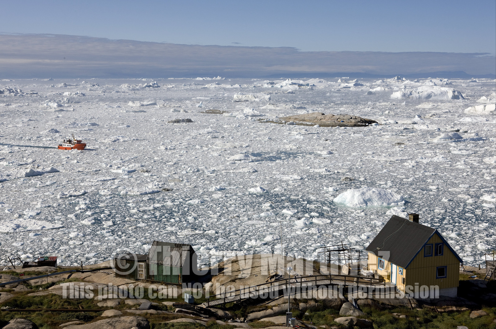 Schooner LA LOUISE sailing on west coast of Greenland.