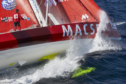 MACSF , Bertrand de Broc et Marc Guillemot avant la Transat Jacques Vabre 2015.