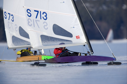 Ice Boats in Stockholm Archipelago - March 2005.