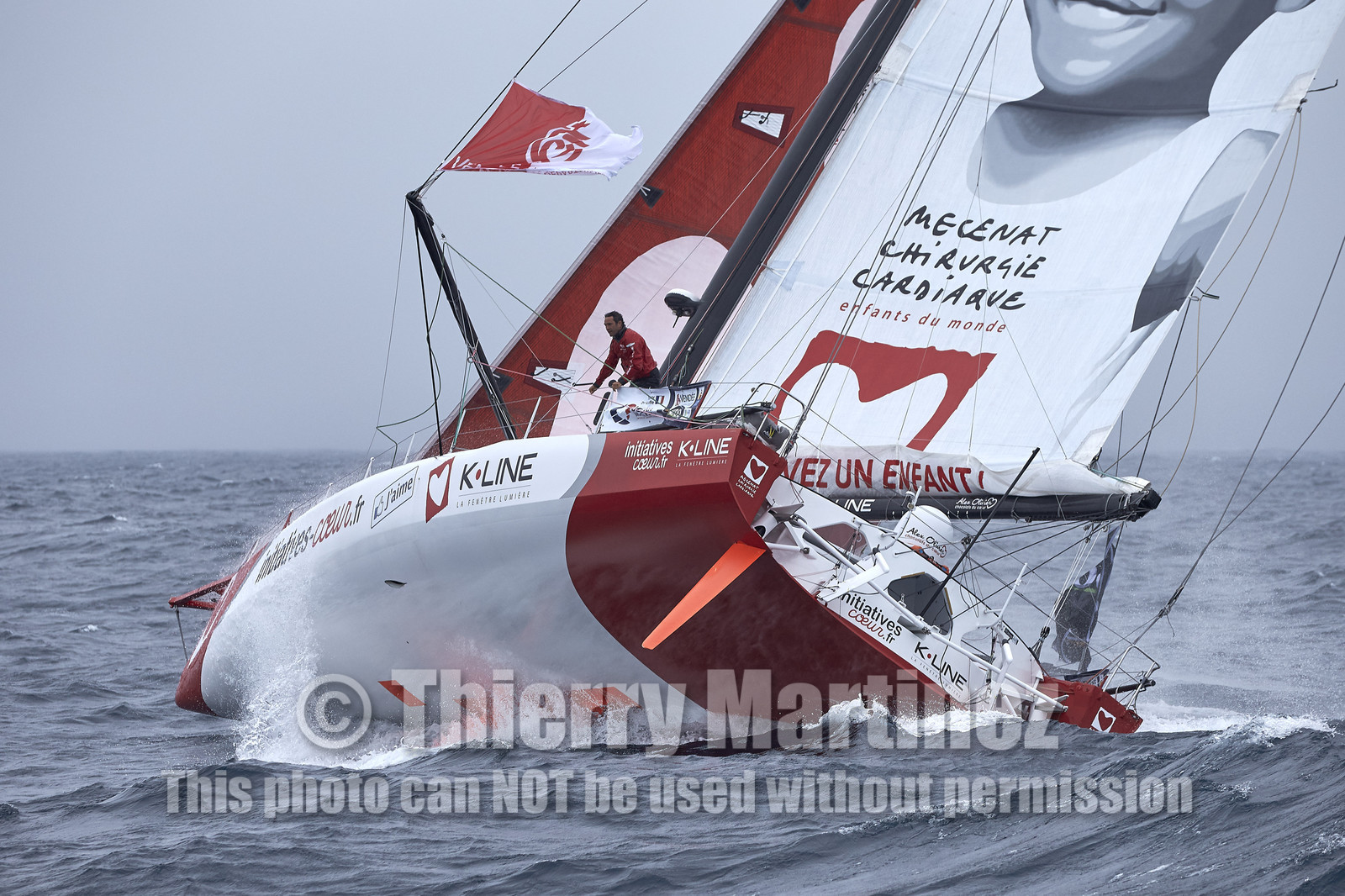 16_40158  ©Th.Martinez Sea&Co.  ILE DE GROIX - - FRANCE. 3 Août 2016. .Tanguy De Lamotte (FRA), a bord de l'IMOCA Initiatives-Coeur au large de l'Ile de Groix (FRA) en préparation du Vendée Globe 2016-17.