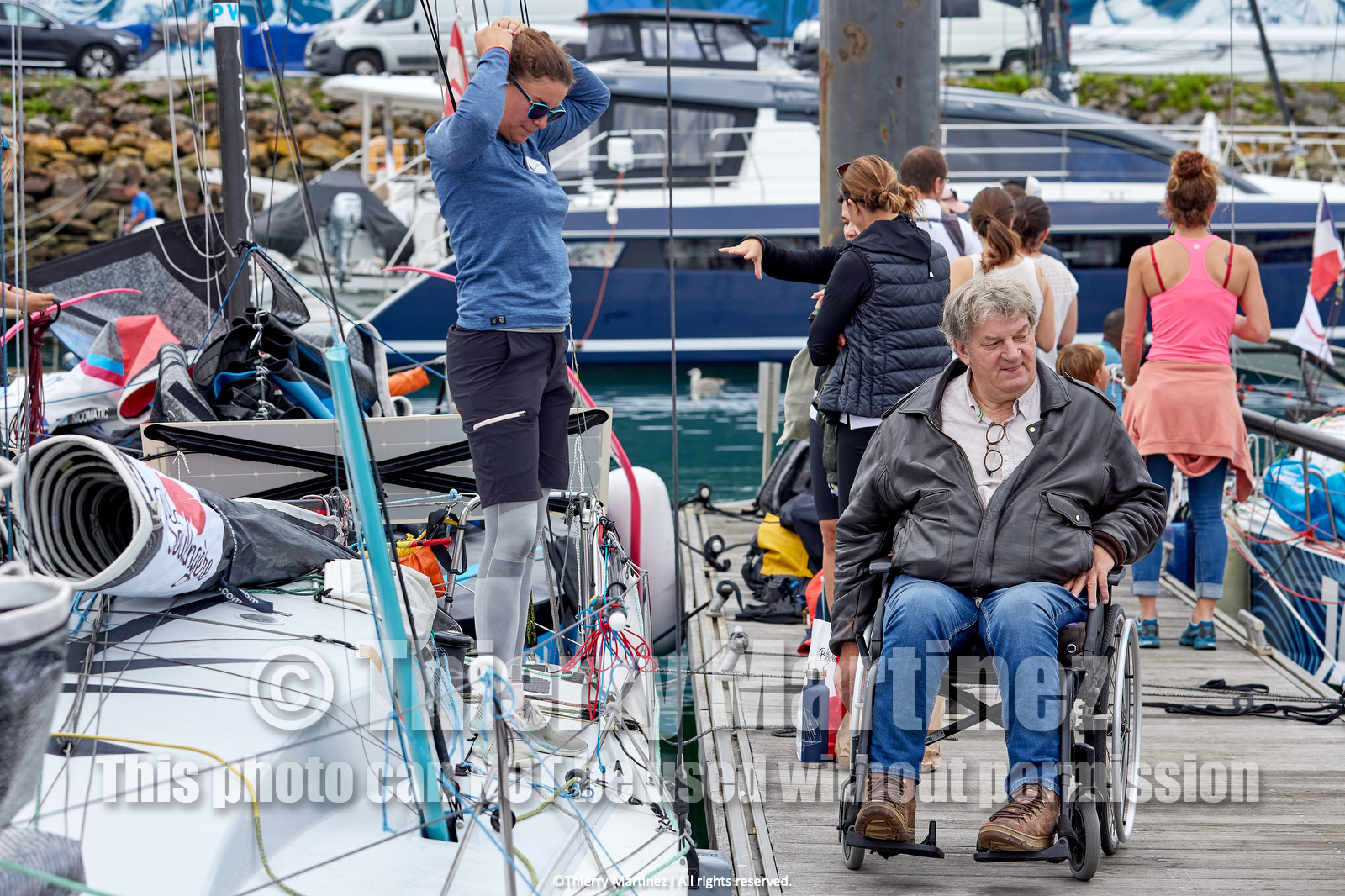 23_21721   © Thierry Martinez. LES SABLES D'OLONNE, 85 - FRANCE 25 septembre 2023.Départ MINI TRANSAT 2023. Départ du Dimanche 24 septembre retardé au Lundi 25 Sept .Les Sables d’Olonne (FRA)    Santa Cruz de la Palma ( Canaries)    St François ( Guadeloupe): 4050 NM.