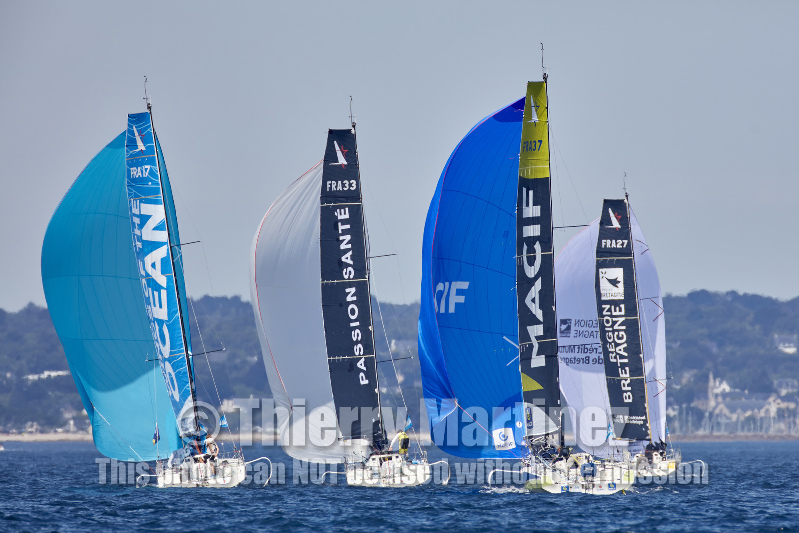 22_33256   © Thierry Martinez.PORT LA FORET, FRANCE. 28 Aout  2022.53éme édition de la Solitaire du Figaro.Départ de la 2éme étape , Port La Forêt   Royan (635NM).
