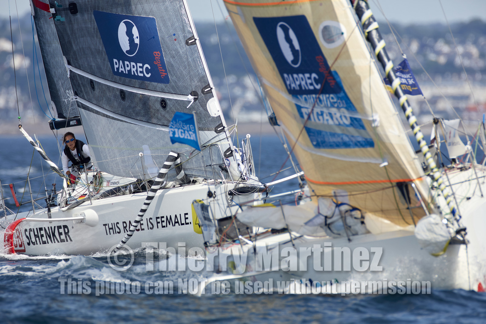 22_33276   © Thierry Martinez.PORT LA FORET, FRANCE. 28 Aout  2022.53éme édition de la Solitaire du Figaro.Départ de la 2éme étape , Port La Forêt   Royan (635NM).