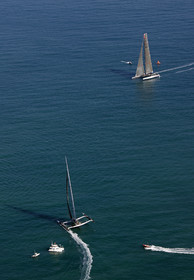 33rd  AMERICA'S CUP Valencia Spain, February 2010 - Defender:  ALINGHI (ALINGHI 5) vs Challenger : BMW Oracle Racing (USA 17)