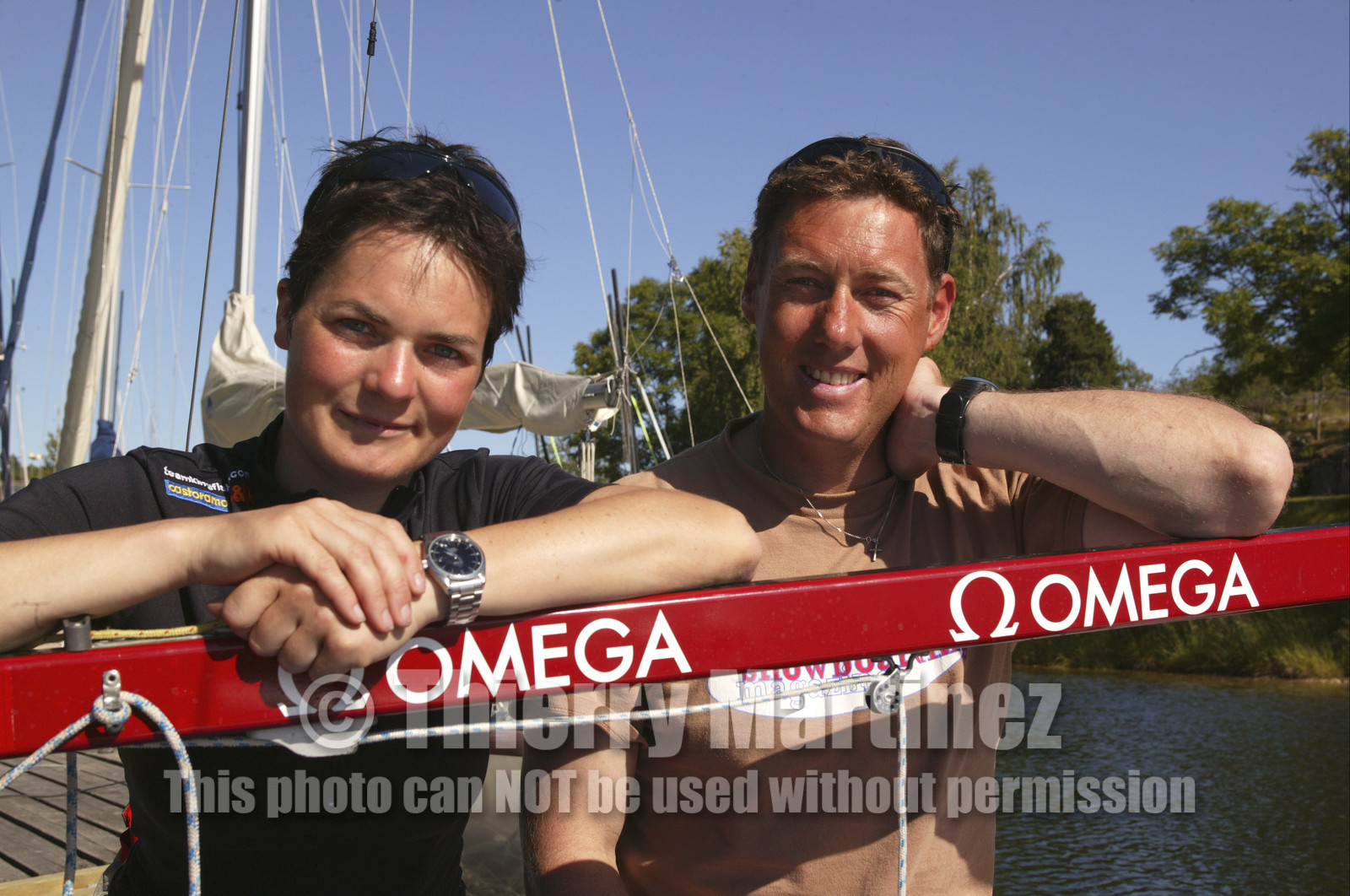 03_3149D  © Th.Martinez,STOCKHOLM ARCHIPELAGO - SWEDEN8 07 03-Archipelago Raid (2003)  Day 1..OMEGA Ellen MacArthur (UK)and NICK MOLONEY (AUS)