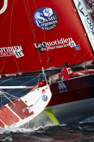 MACSF , Bertrand de Broc et Marc Guillemot avant la Transat Jacques Vabre 2015.