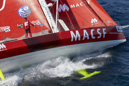 MACSF , Bertrand de Broc et Marc Guillemot avant la Transat Jacques Vabre 2015.
