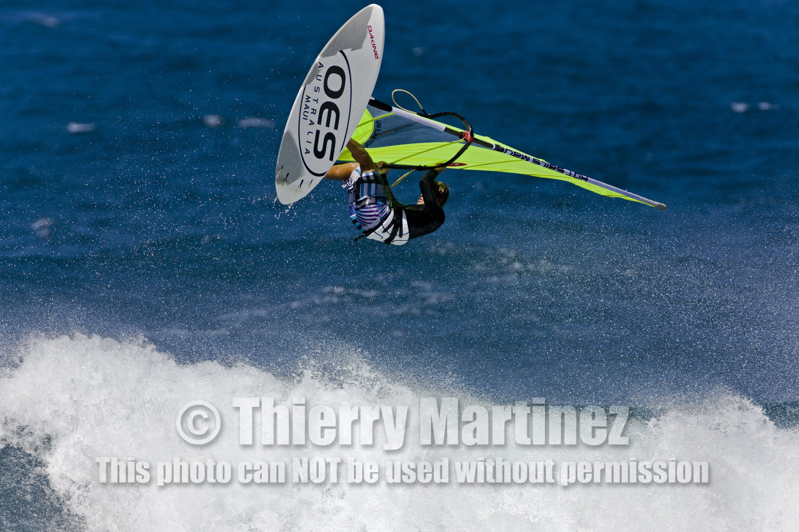 Windsurf in waves at Hookip'a Beach - North Shore Maui - Hawaii.