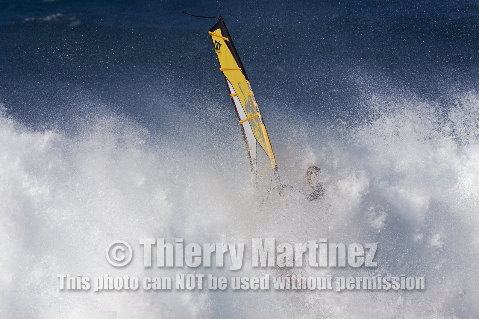 Windsurf in waves at Hookip'a Beach - North Shore Maui - Hawaii.