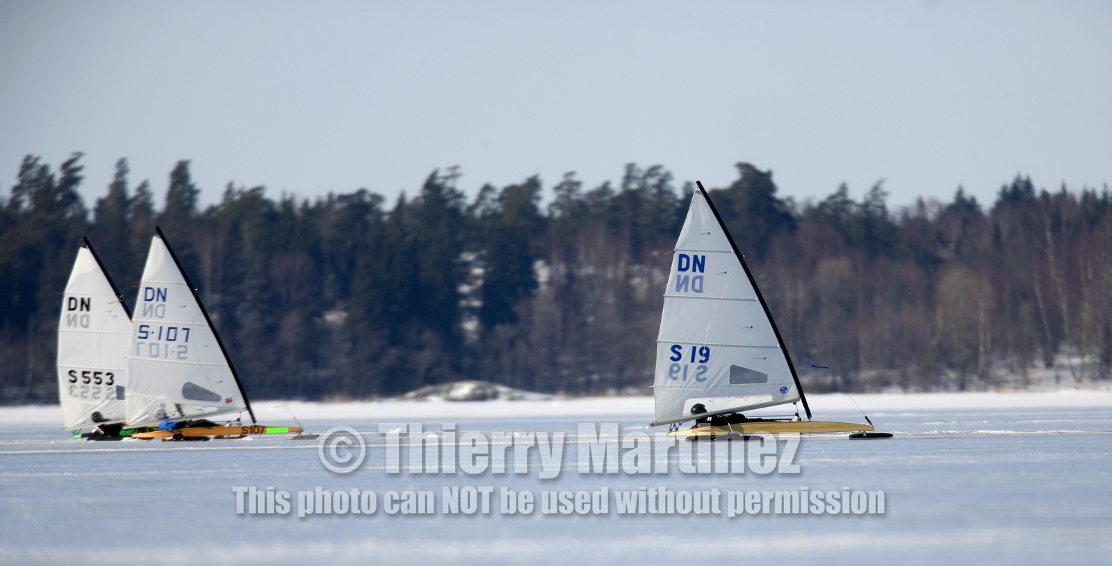 Ice Boats in Stockholm Archipelago - March 2005.