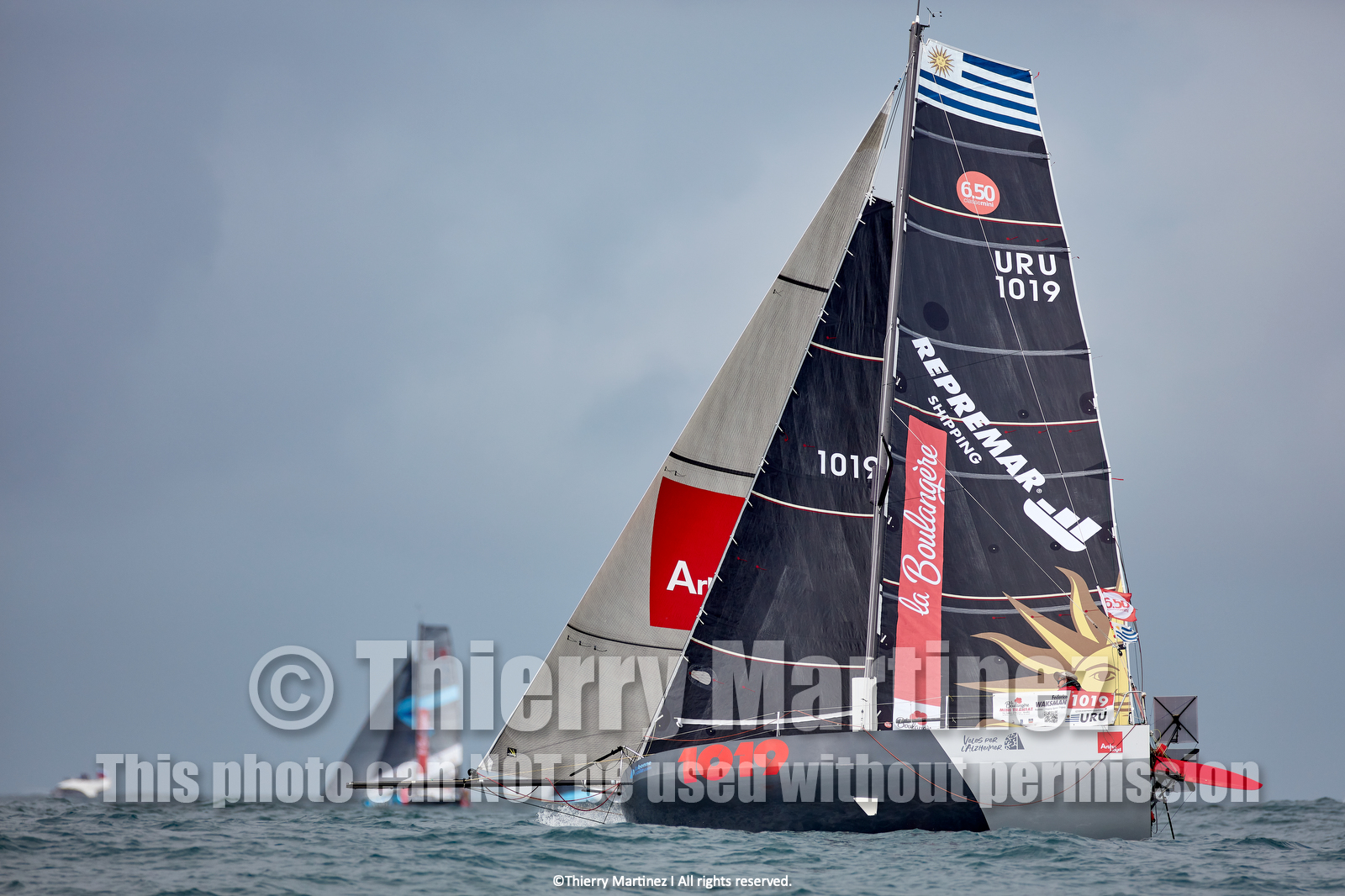 23_22581   © Thierry Martinez. LES SABLES D'OLONNE, 85 - FRANCE 25 septembre 2023.Départ MINI TRANSAT 2023. Départ du Dimanche 24 septembre retardé au Lundi 25 Sept .Les Sables d’Olonne (FRA)    Santa Cruz de la Palma ( Canaries)    St François ( Guadeloupe): 4050 NM.