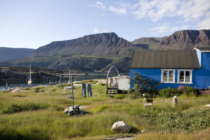 Schooner LA LOUISE sailing on west coast of Greenland.