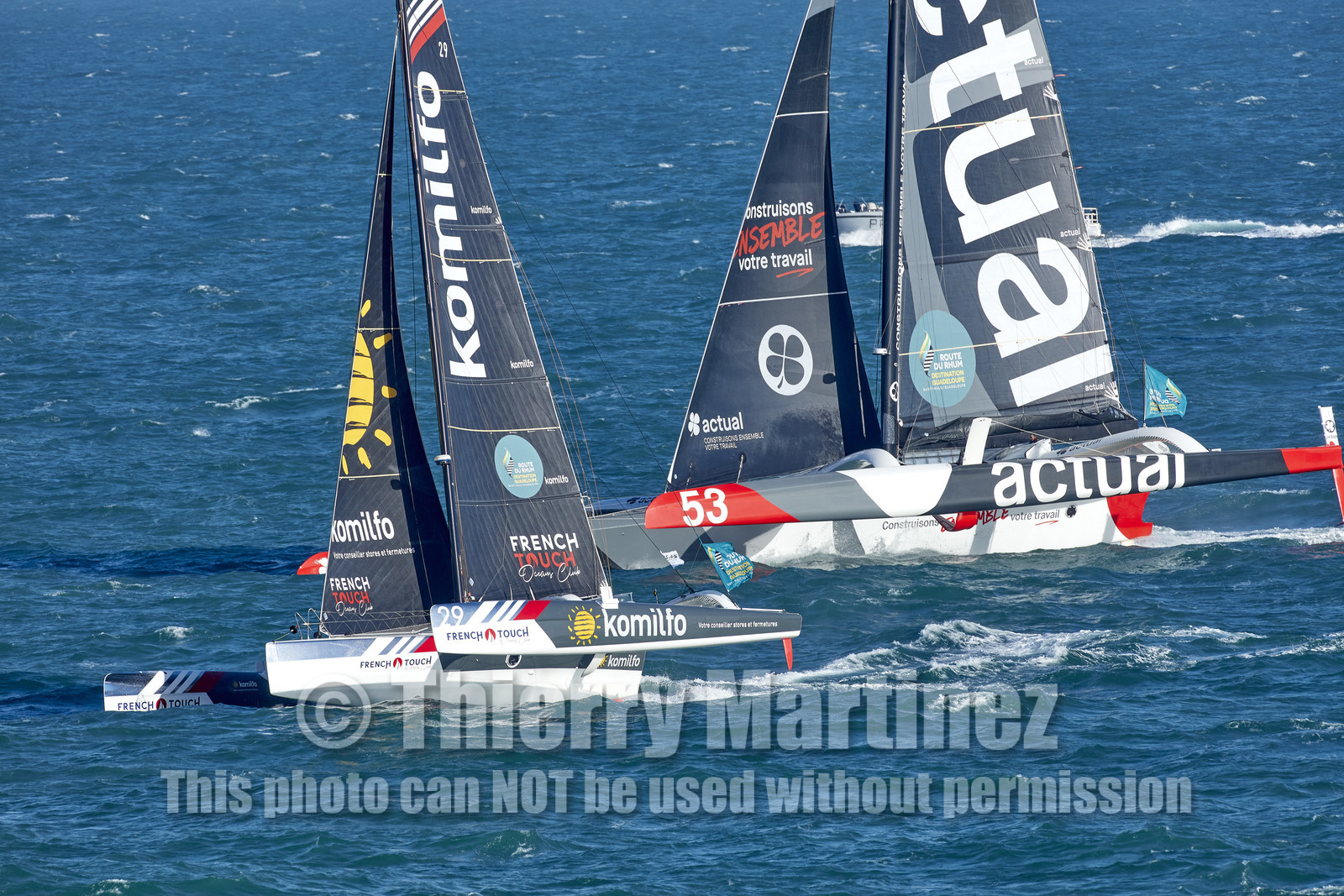 22_39029   © Thierry Martinez.DINARD, FRANCE. 9 Novembre  2022Départ de la 12éme ROUTE DU RHUM, transatlantique course à la voile en solitaire de St Malo(FRA)  à Pointe à Pitre (FRA-Guadeloupe) 3.543 milles nautiques.