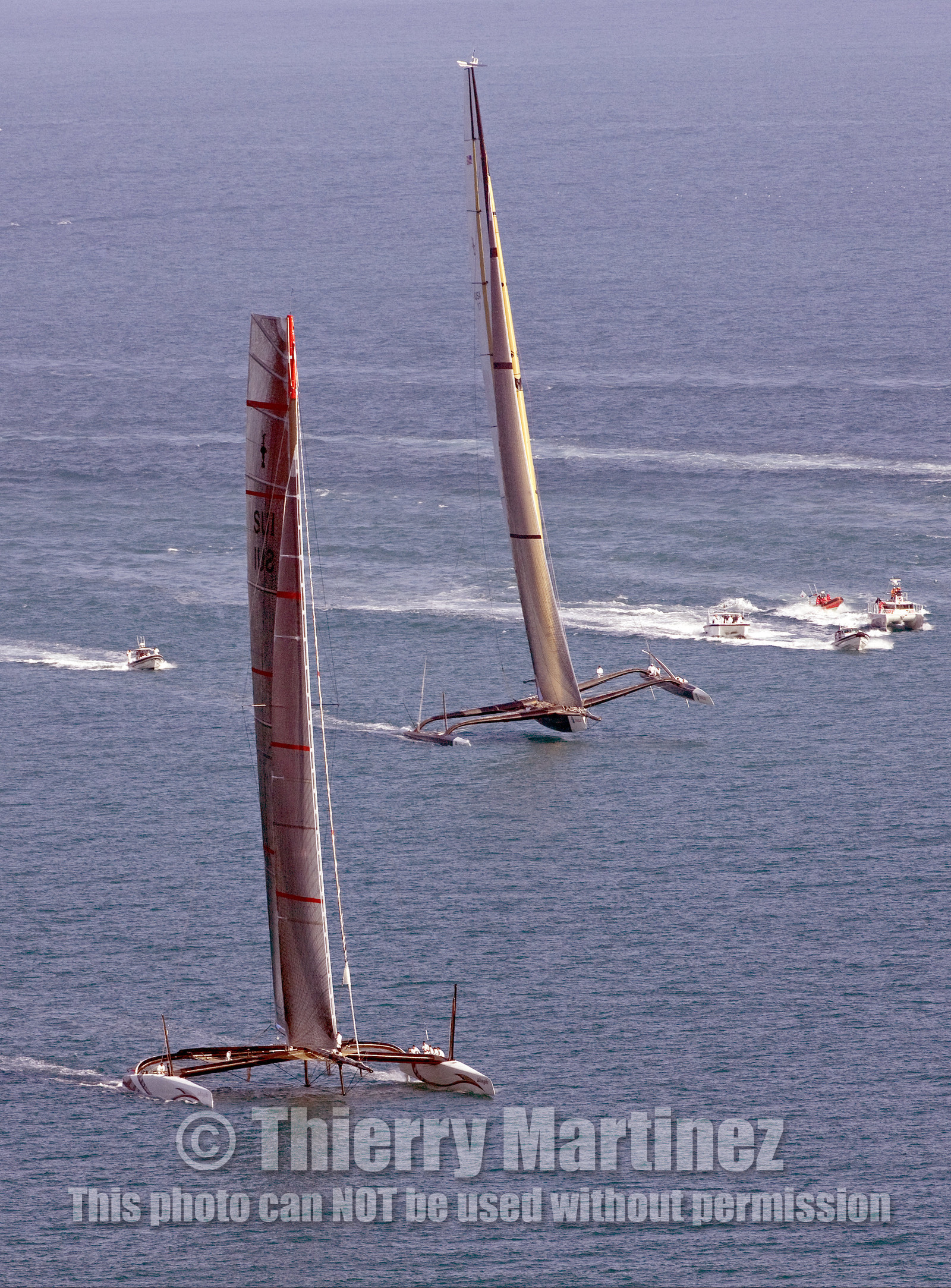 33rd  AMERICA'S CUP Valencia Spain, February 2010 - Defender:  ALINGHI (ALINGHI 5) vs Challenger : BMW Oracle Racing (USA 17)