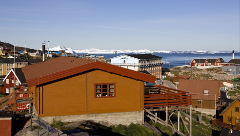 Schooner LA LOUISE sailing on west coast of Greenland.