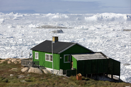 Schooner LA LOUISE sailing on west coast of Greenland.