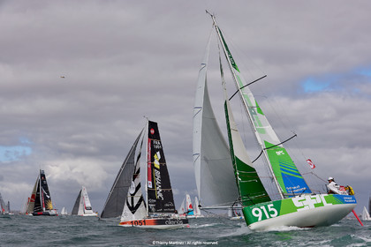 23_21935   © Thierry Martinez. LES SABLES D'OLONNE, 85 - FRANCE 25 septembre 2023.Départ MINI TRANSAT 2023. Départ du Dimanche 24 septembre retardé au Lundi 25 Sept .Les Sables d’Olonne (FRA)    Santa Cruz de la Palma ( Canaries)    St François ( Guadeloupe): 4050 NM.