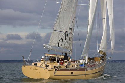 LA LOUISE new schooner  of Thierry Dubois (FRA) Sailing in Golfe du Morbihan (FRA)