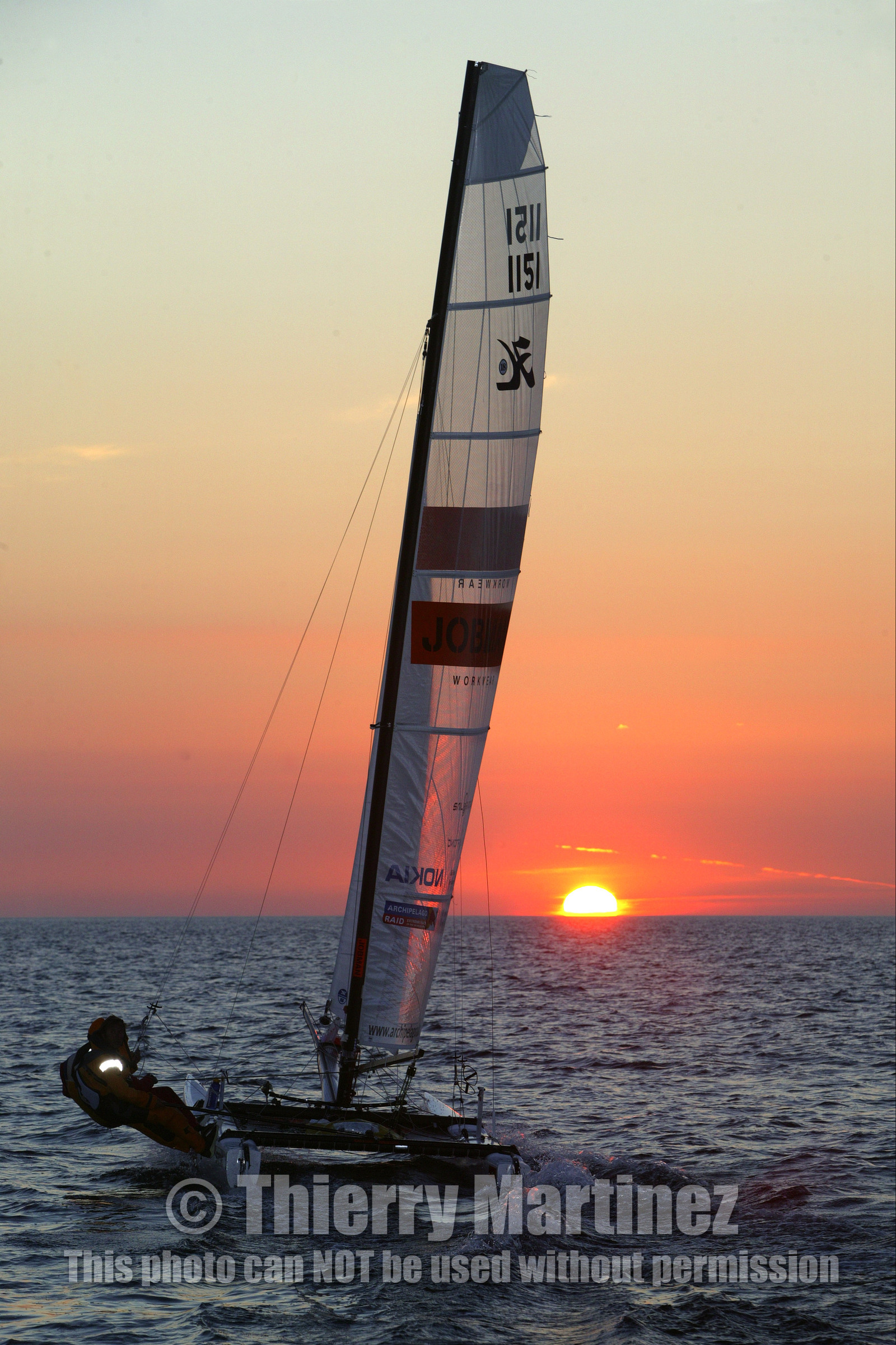 03_3094D © Th.Martinez,STOCKHOLM ARCHIPELAGO-SWEDEN9 07 03-Archipelago Raid (2003)  Leg 2.First sunrise on Archipelago Raid 2003, Team JOBMAN.