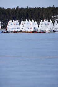 Ice Boats in Stockholm Archipelago - March 2005.
