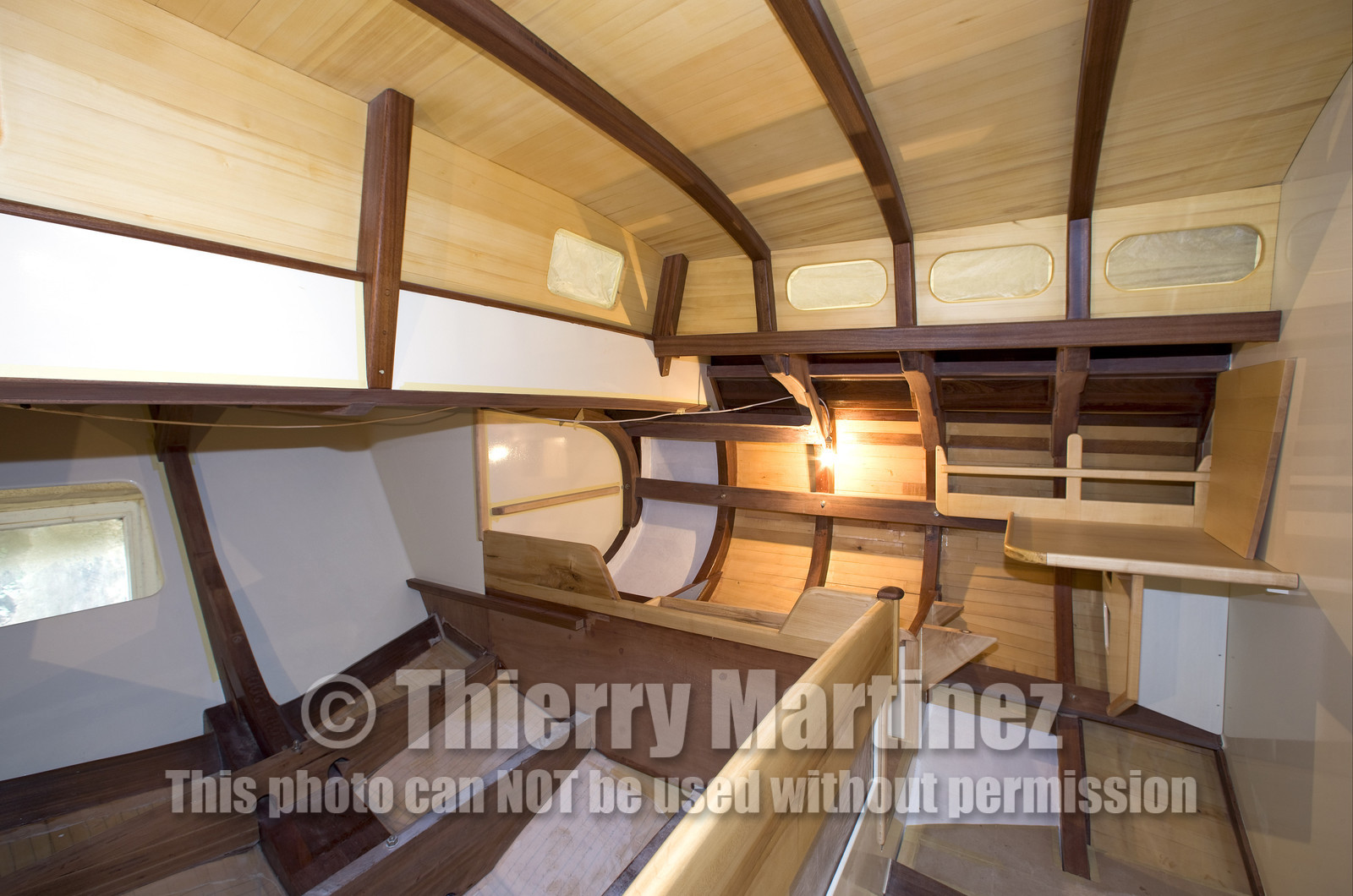 Thierry Dubois new boat under construction.16 July 2009.