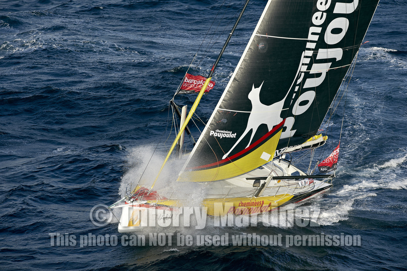 2014 BARCELONA WORLD RACE. Bernard Stamm (SUI) & Jean Le Cam (FRA) on CHEMINEES POUJOULAT