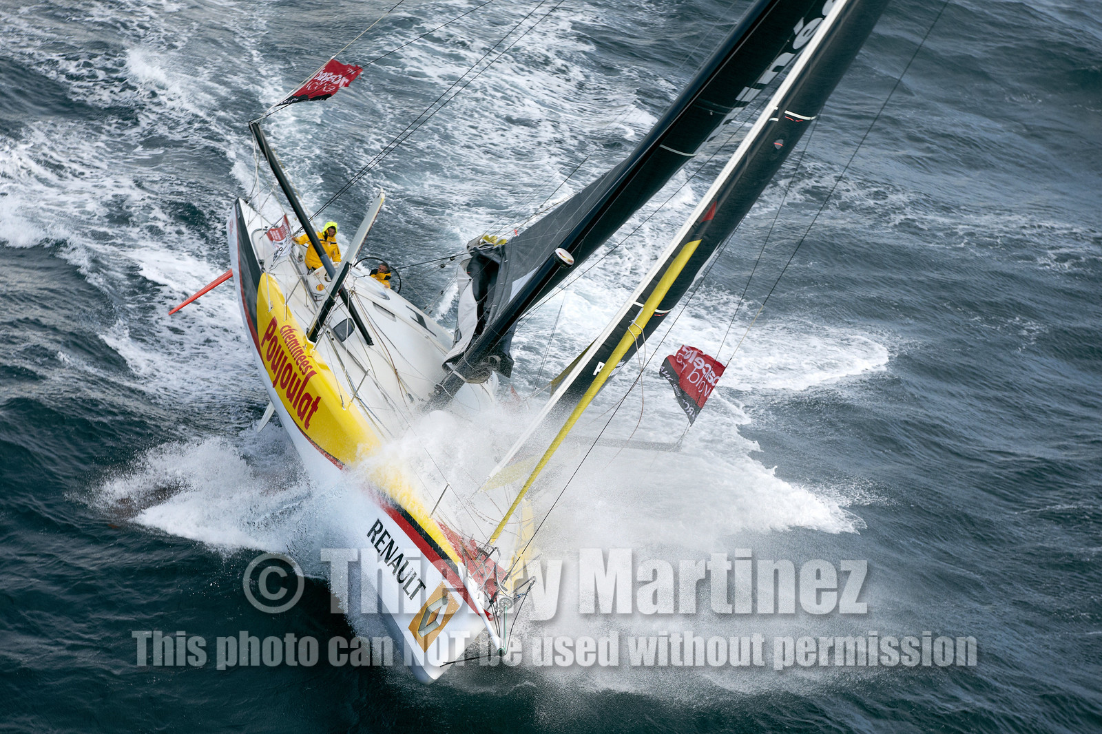 2014 BARCELONA WORLD RACE. Bernard Stamm (SUI) & Jean Le Cam (FRA) on CHEMINEES POUJOULAT