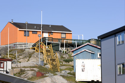 Schooner LA LOUISE sailing on west coast of Greenland.