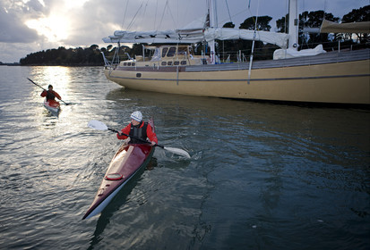 LA LOUISE new schooner  of Thierry Dubois (FRA) Sailing in Golfe du Morbihan (FRA)