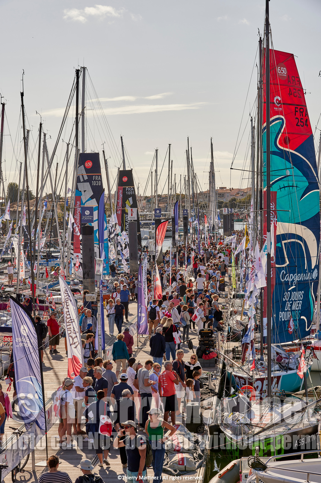 23_21463   © Thierry Martinez. LES SABLES D'OLONNE, 85 - FRANCE 23 septembre 2023.MINI TRANSAT 2023. Départ du 24 septembre retardé.Les Sables d’Olonne (FRA)    Santa Cruz de la Palma ( Canaries)    St François ( Guadeloupe): 4050 NM.