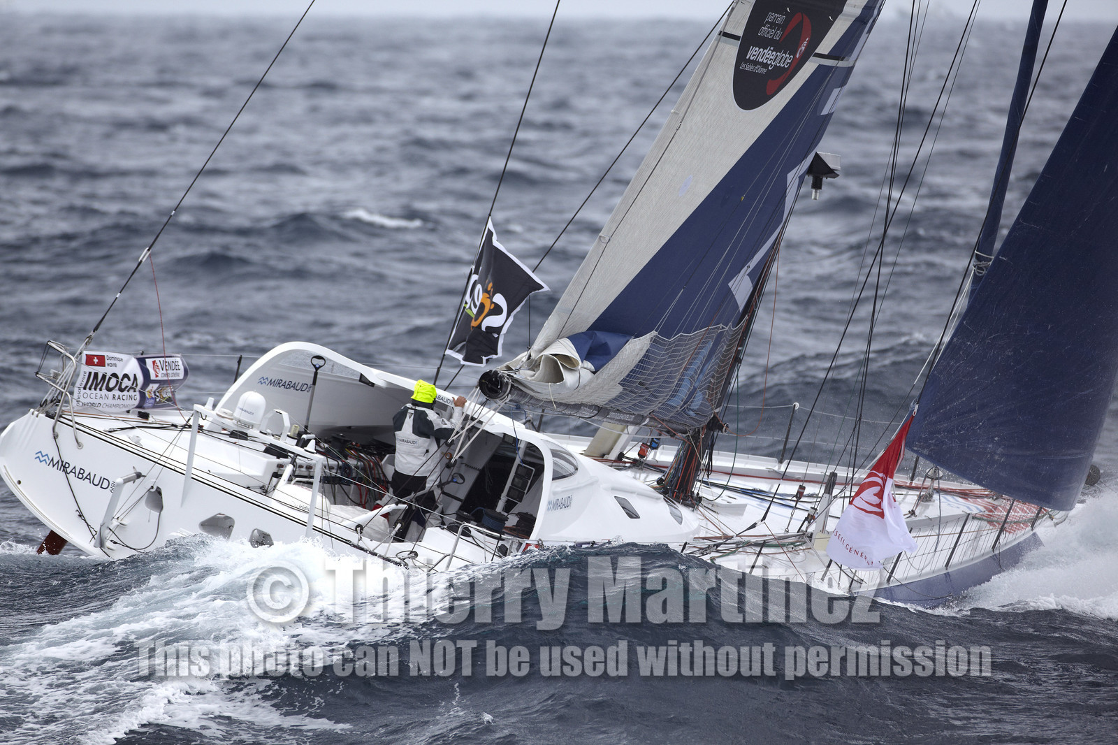 MIRABAUD  Monohull IMOCA 60, skipper Dominique Wavre (SUi)