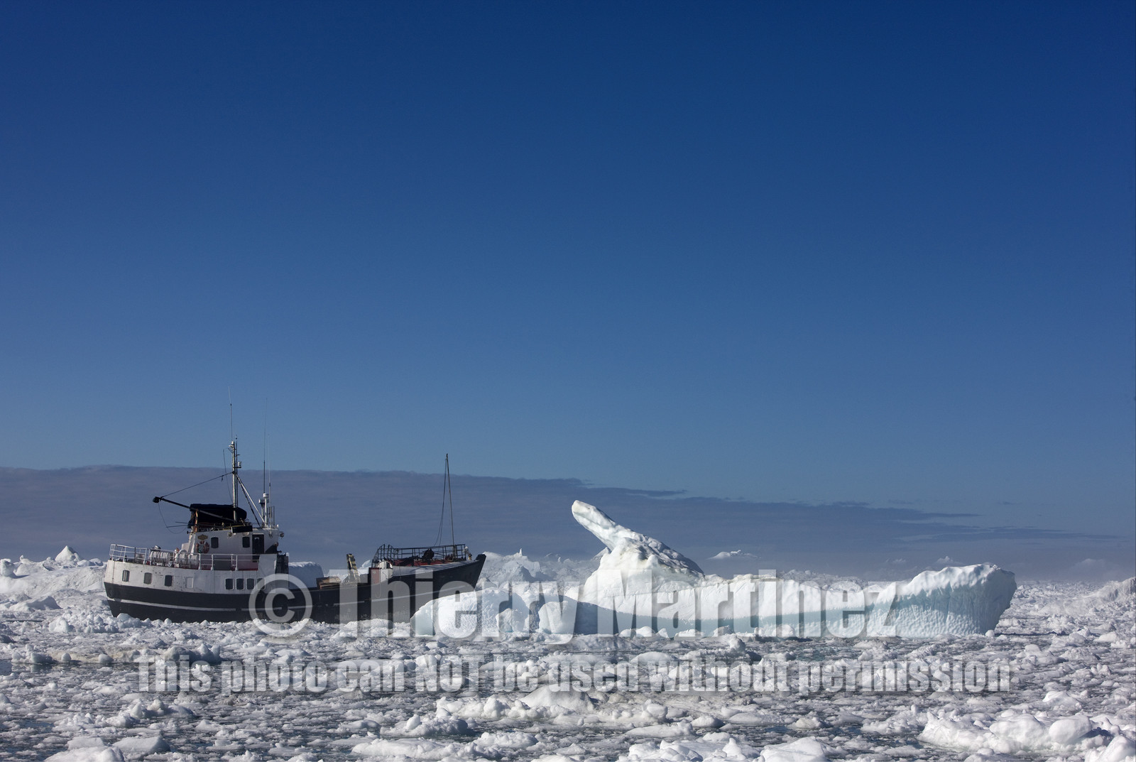 Schooner LA LOUISE sailing on west coast of Greenland.