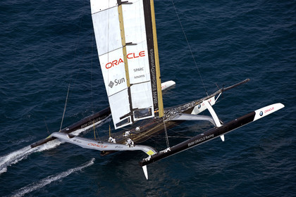33rd  AMERICA'S CUP Valencia Spain, February 2010 - Defender:  ALINGHI (ALINGHI 5) vs Challenger : BMW Oracle Racing (USA 17)
