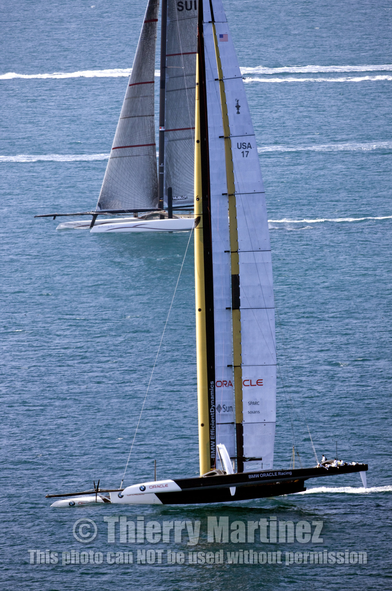 33rd  AMERICA'S CUP Valencia Spain, February 2010 - Defender:  ALINGHI (ALINGHI 5) vs Challenger : BMW Oracle Racing (USA 17)