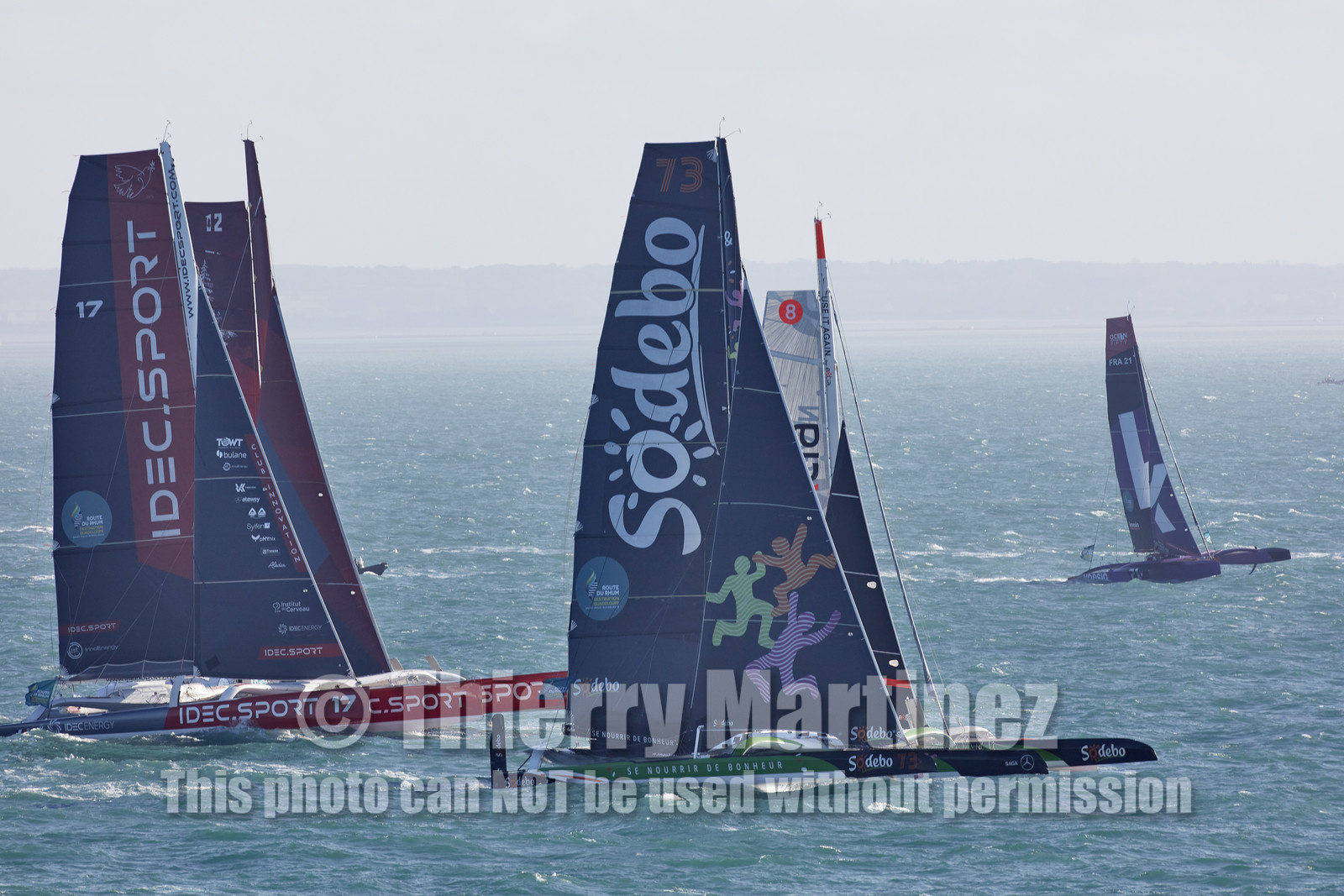 22_39021   © Thierry Martinez.DINARD, FRANCE. 9 Novembre  2022Départ de la 12éme ROUTE DU RHUM, transatlantique course à la voile en solitaire de St Malo(FRA)  à Pointe à Pitre (FRA-Guadeloupe) 3.543 milles nautiques.