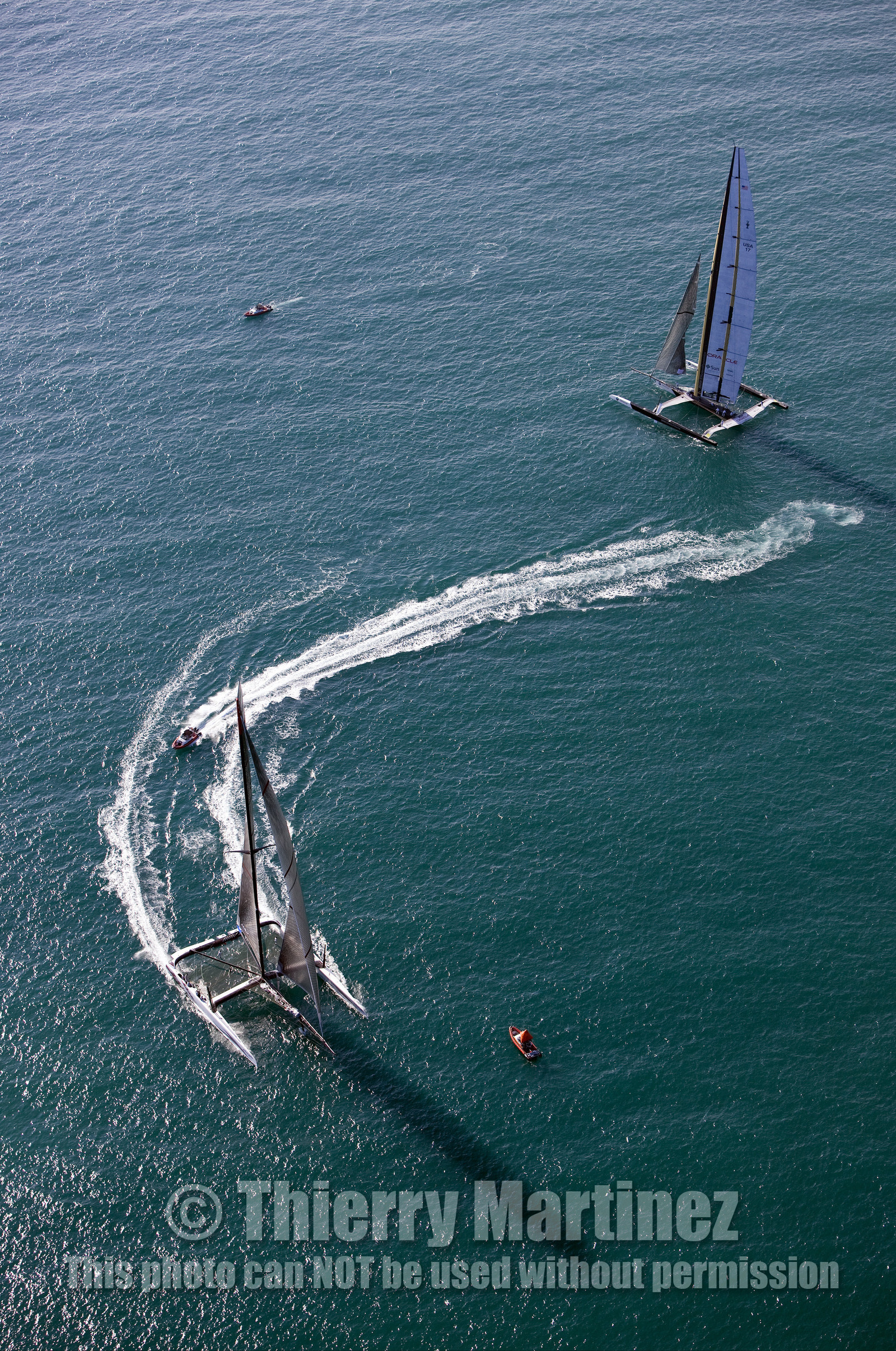 33rd  AMERICA'S CUP Valencia Spain, February 2010 - Defender:  ALINGHI (ALINGHI 5) vs Challenger : BMW Oracle Racing (USA 17)