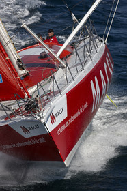 MACSF , Bertrand de Broc et Marc Guillemot avant la Transat Jacques Vabre 2015.