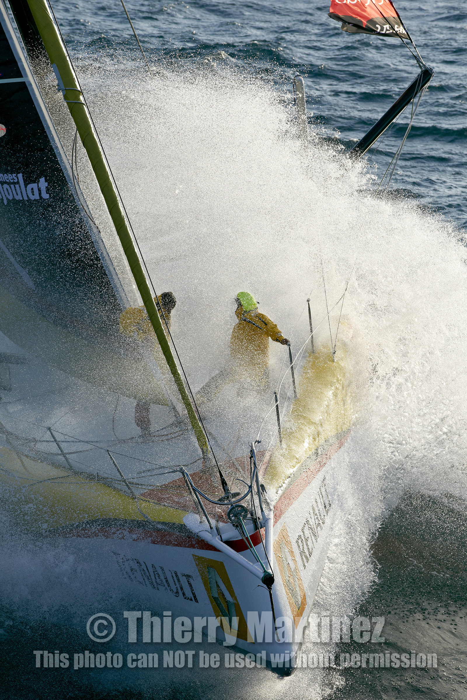 2014 BARCELONA WORLD RACE. Bernard Stamm (SUI) & Jean Le Cam (FRA) on CHEMINEES POUJOULAT