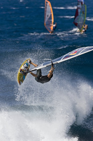 Windsurf in waves at Hookip'a Beach - North Shore Maui - Hawaii.