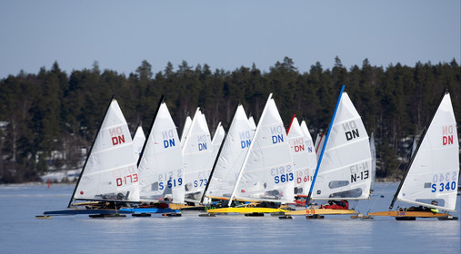 Ice Boats in Stockholm Archipelago - March 2005.