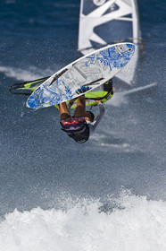 Windsurf in waves at Hookip'a Beach - North Shore Maui - Hawaii.